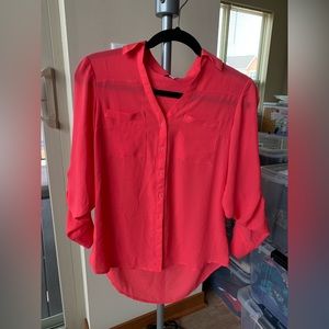 Satin Express portofino shirt women size XS - light red